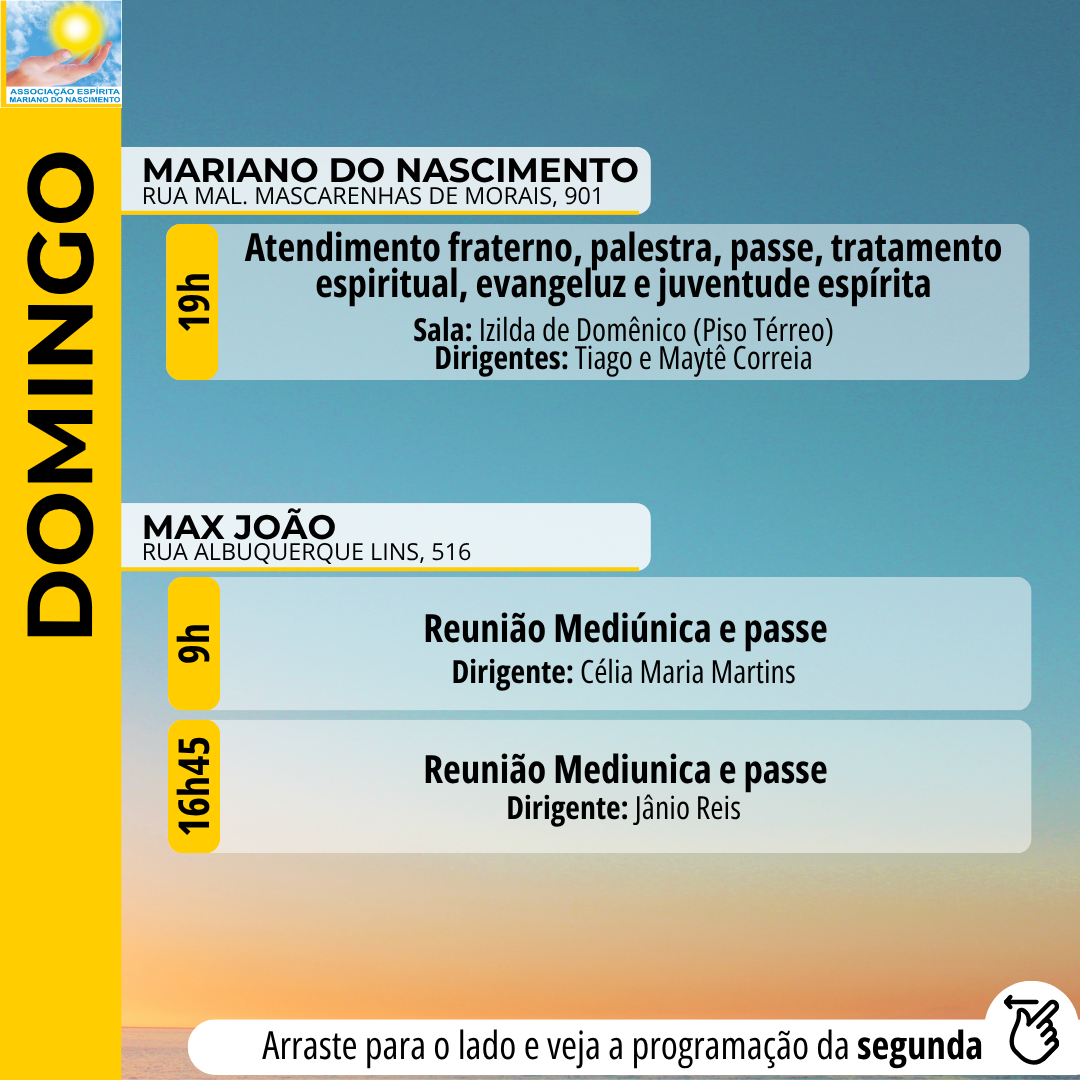 Programação Domingo